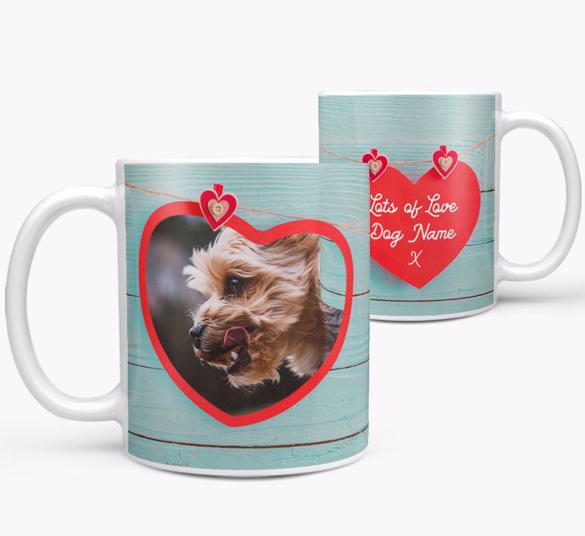 Photo Upload 'Hearts' Mug - Personalized for your {breedFullName}
